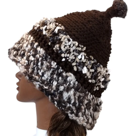 Cap Type Boho Hat OOAK Handmade Crochet Free Hand Women's One Size - Picture 1 of 8